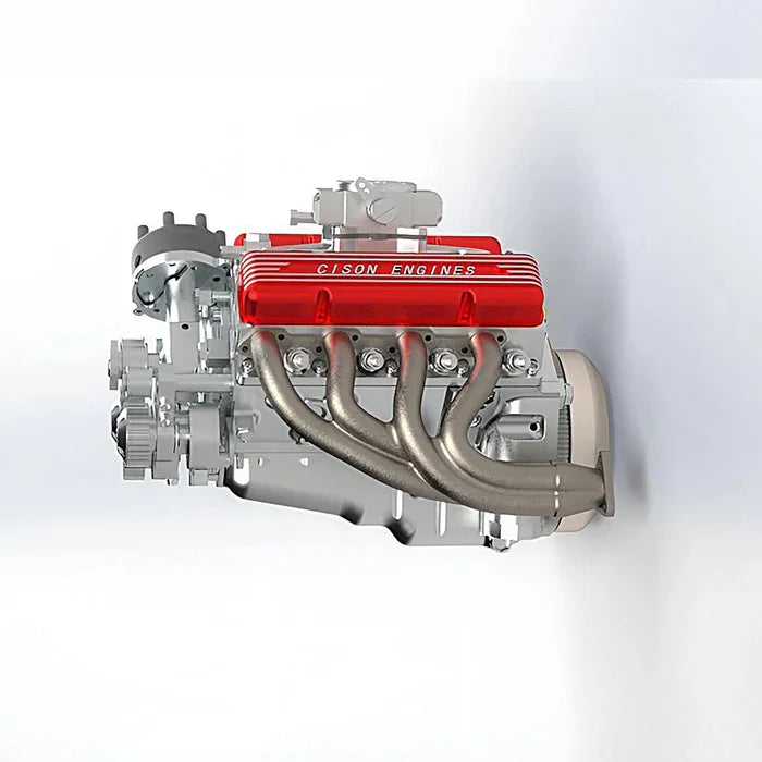 Small-block 44CC 1/6 Scale Water-Cooled OHV 4-Stroke V8 Gas Engine Internal Combustion Engine - Build Your Own V8 Engine that Works