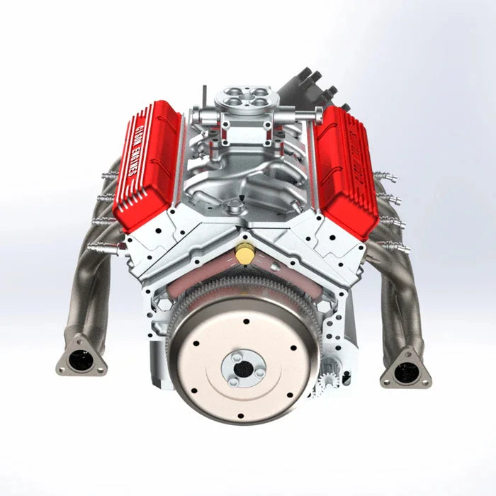 Small-block 44CC 1/6 Scale Water-Cooled OHV 4-Stroke V8 Gas Engine Internal Combustion Engine - Build Your Own V8 Engine that Works