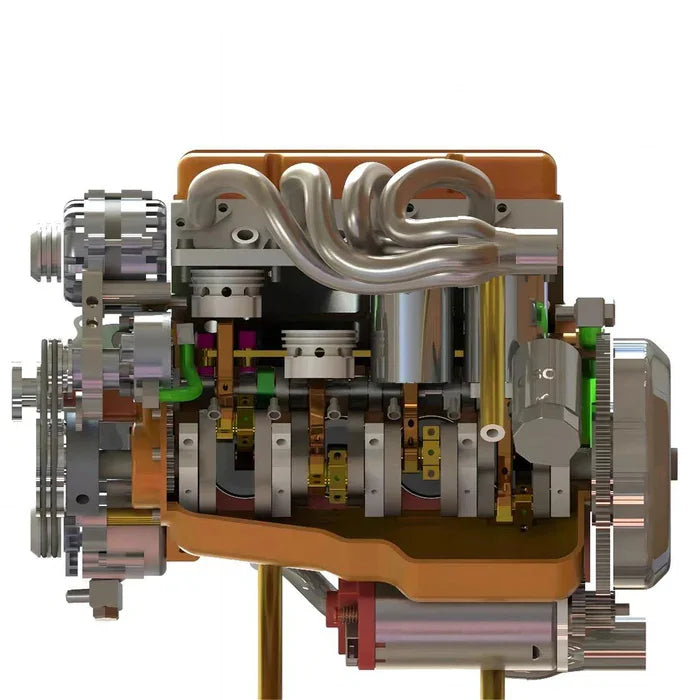 Small-block 44CC 1/6 Scale Water-Cooled OHV 4-Stroke V8 Gas Engine Internal Combustion Engine - Build Your Own V8 Engine that Works