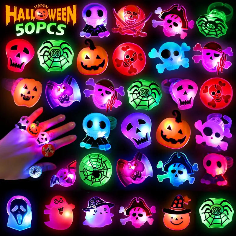 🔥Last Day 49% OFF 🔥Halloween LED Glow Rings (50pcs set)