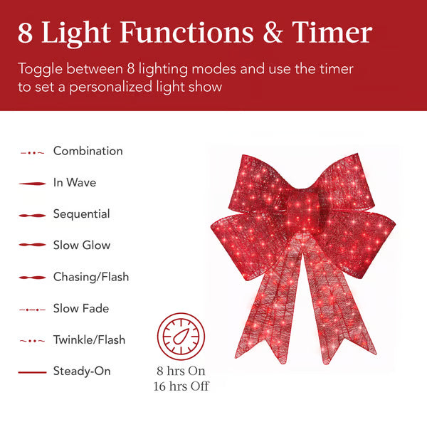 🔥Hot Sale Promotion 49% OFF🎁✨🎄 LIT CHRISTMAS BOW 🎀