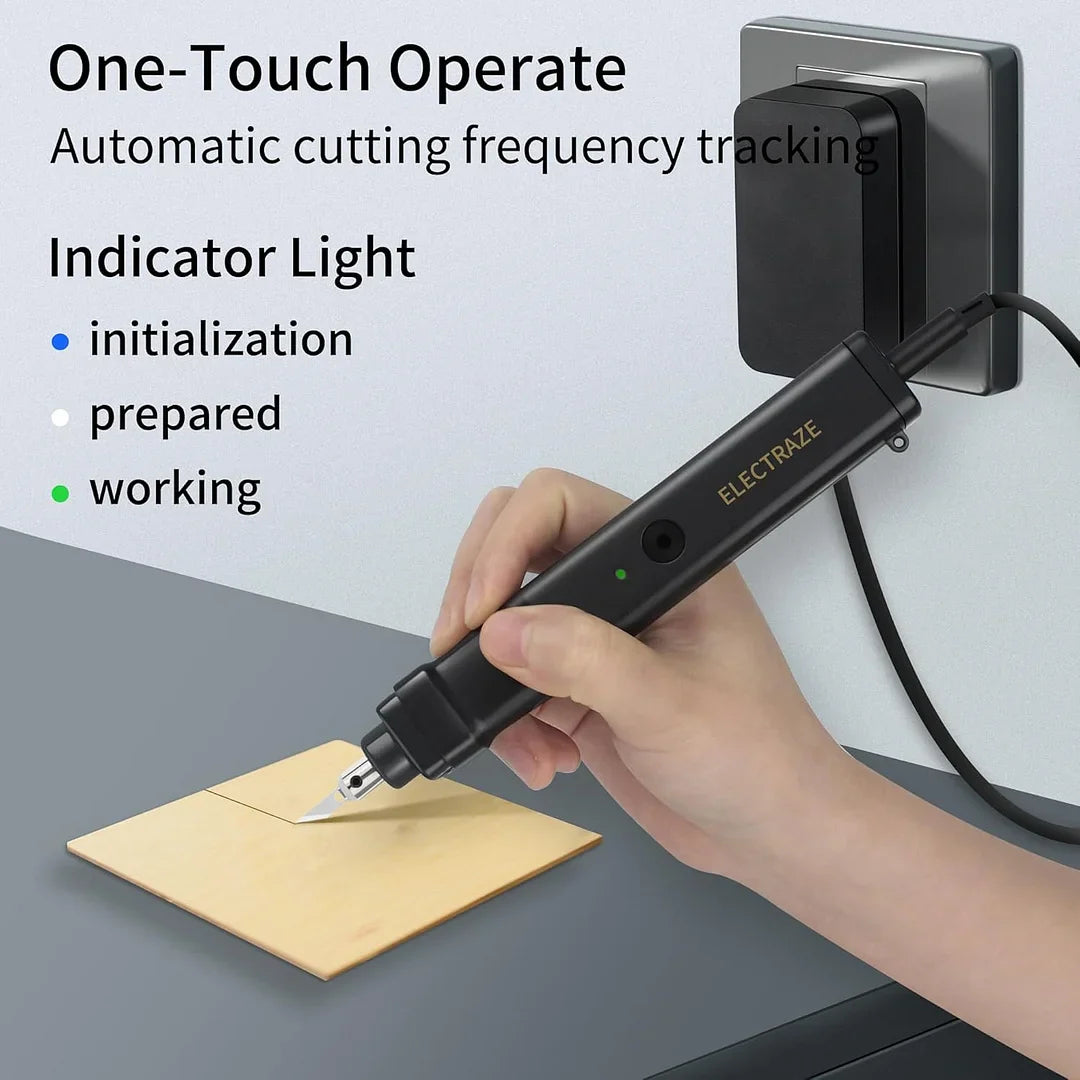 Handheld Ultrasonic Cutter,Patented Non-Slip Grip,40 Replacement Blades,30W 40KHz High-Precision Ultrasonic Cutting Knife for Plastic, Resin, Carbon Fiber,3D Print Models & More