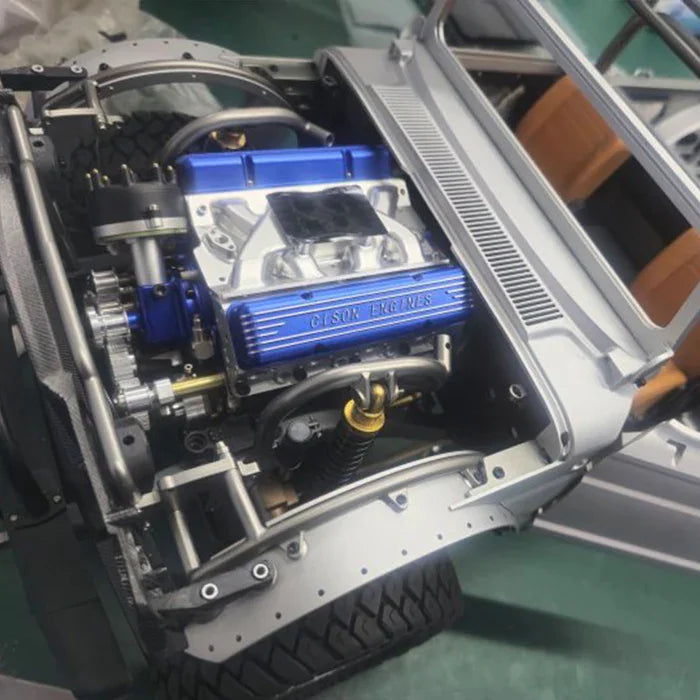 Small-block 44CC 1/6 Scale Water-Cooled OHV 4-Stroke V8 Gas Engine Internal Combustion Engine - Build Your Own V8 Engine that Works