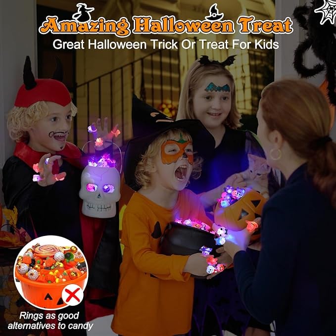🔥Last Day 49% OFF 🔥Halloween LED Glow Rings (50pcs set)