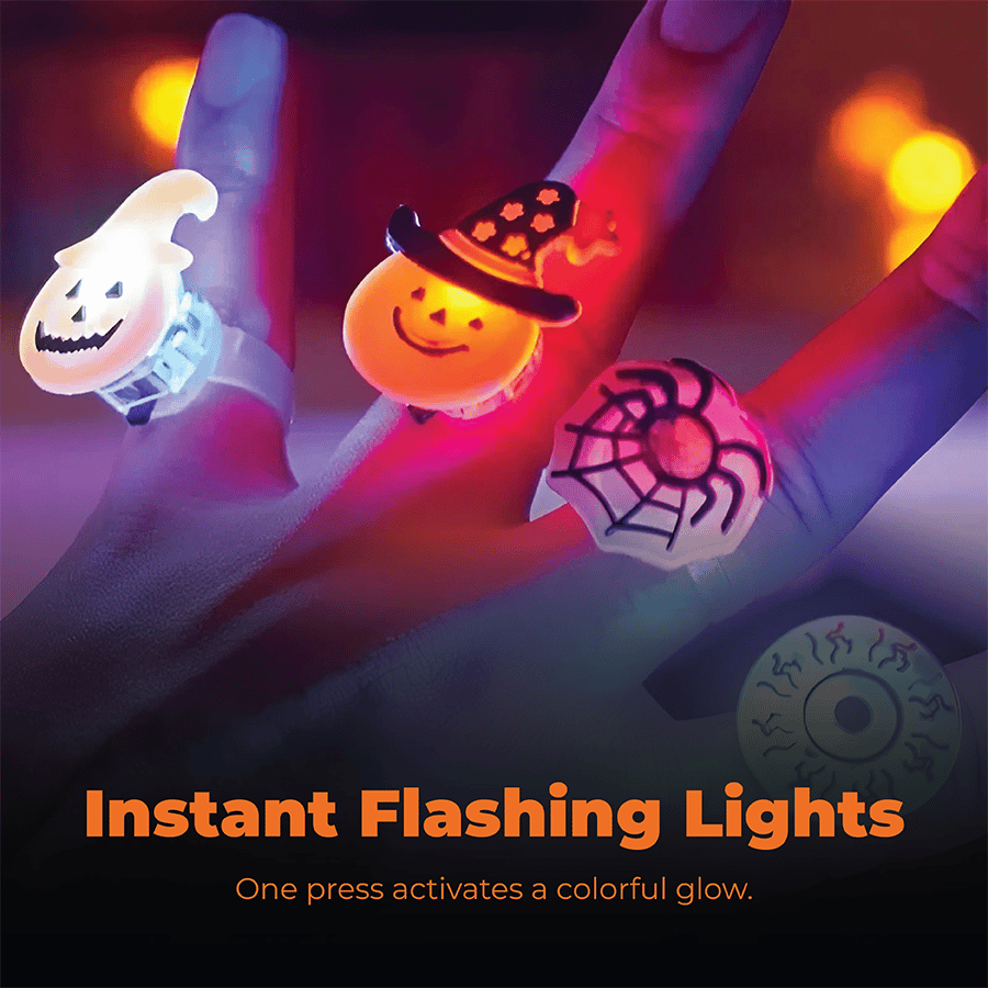 🔥Last Day 49% OFF 🔥Halloween LED Glow Rings (50pcs set)