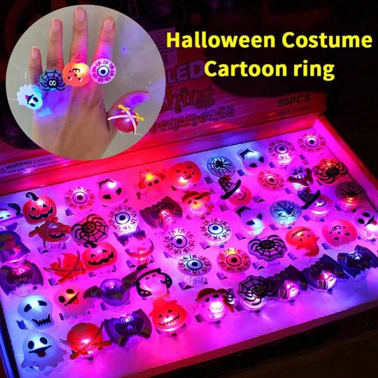 🔥Last Day 49% OFF 🔥Halloween LED Glow Rings (50pcs set)